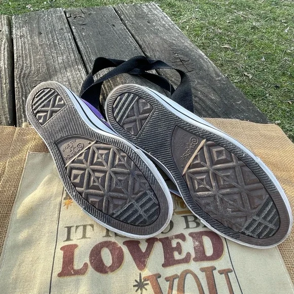 Converse Chuck Taylor All Star Low Top Purple M-4 W-6 Pre-Owned Unisex Sneaker - Picture 5 of 8